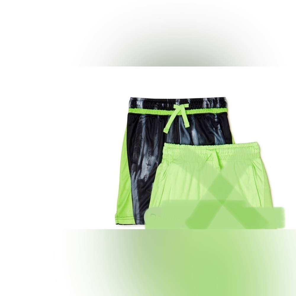 Big Boy’s Black green tie dye effect‎ Moisture-wicking Active Shorts size XXL 18